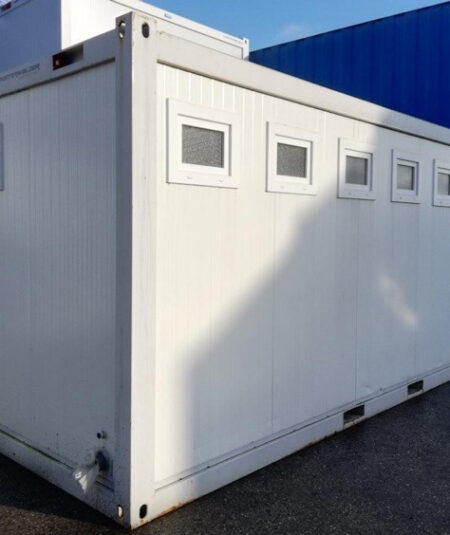 Sanitaire 20' + 5 cabines de toilettes + 2 lave-mains + 2 urinoirs - Neuf